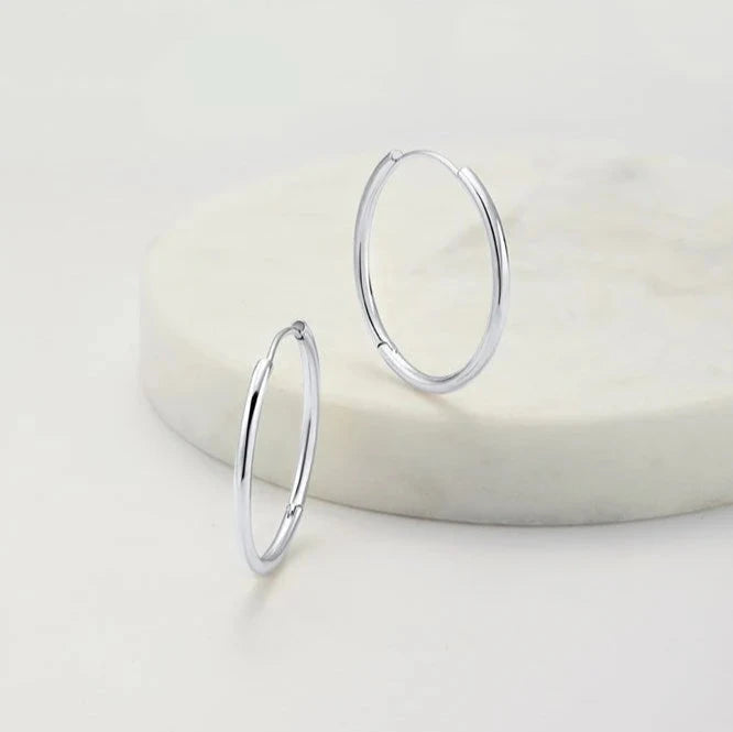 Delilah Hoop Large - Silver Delilah Hoop Large - Silver