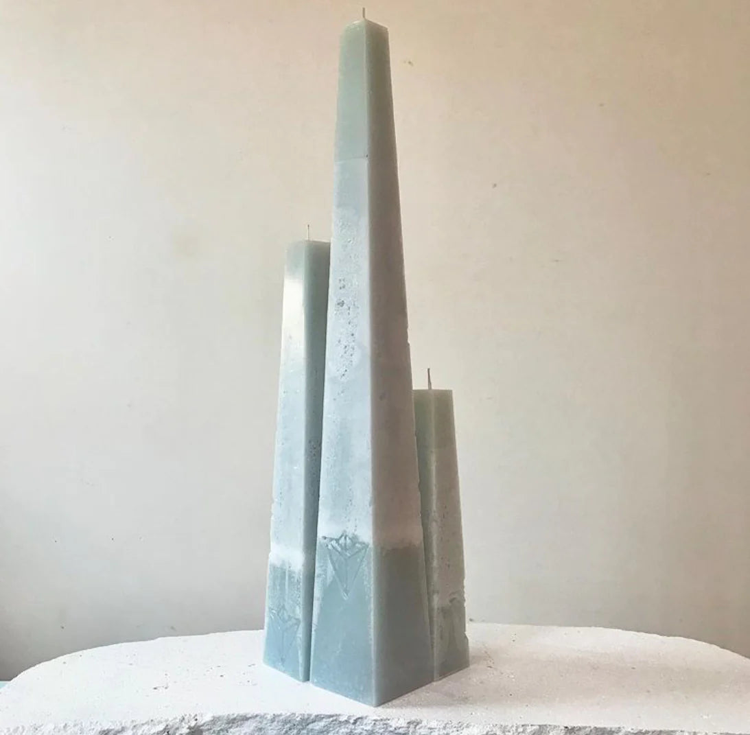 Unique Artisan Textured Candle Neptune Ocean KAHM Co