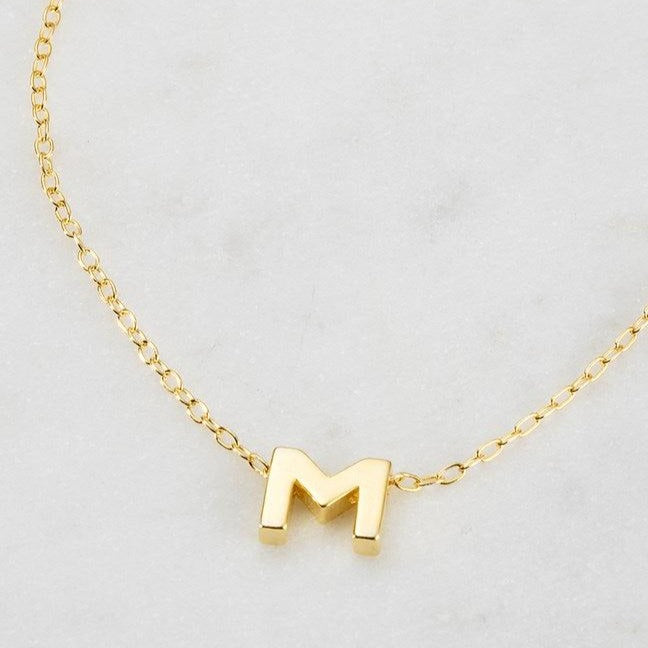 Letter Necklace- Gold M