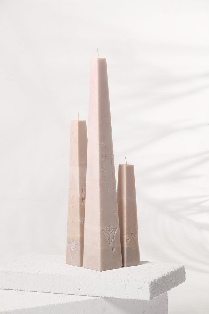 Unique Artisan Textured Candle - Bone