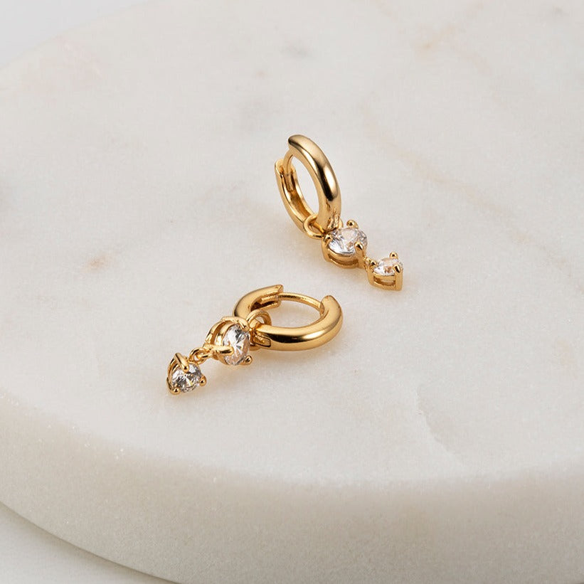 Eve Earring - Gold/Clear