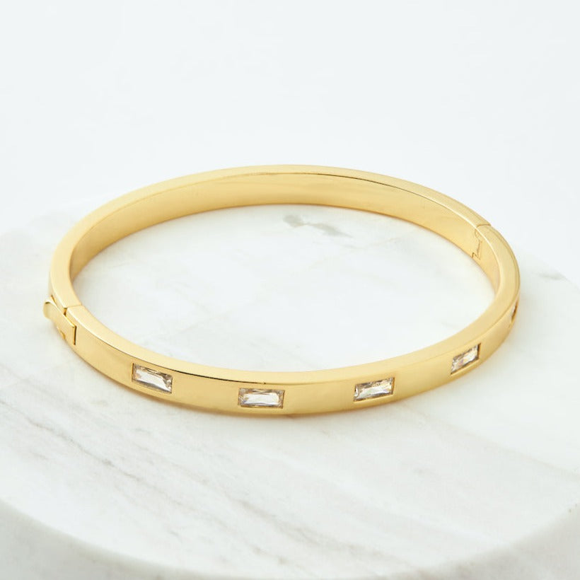Ebony Bracelet - Gold/Clear
