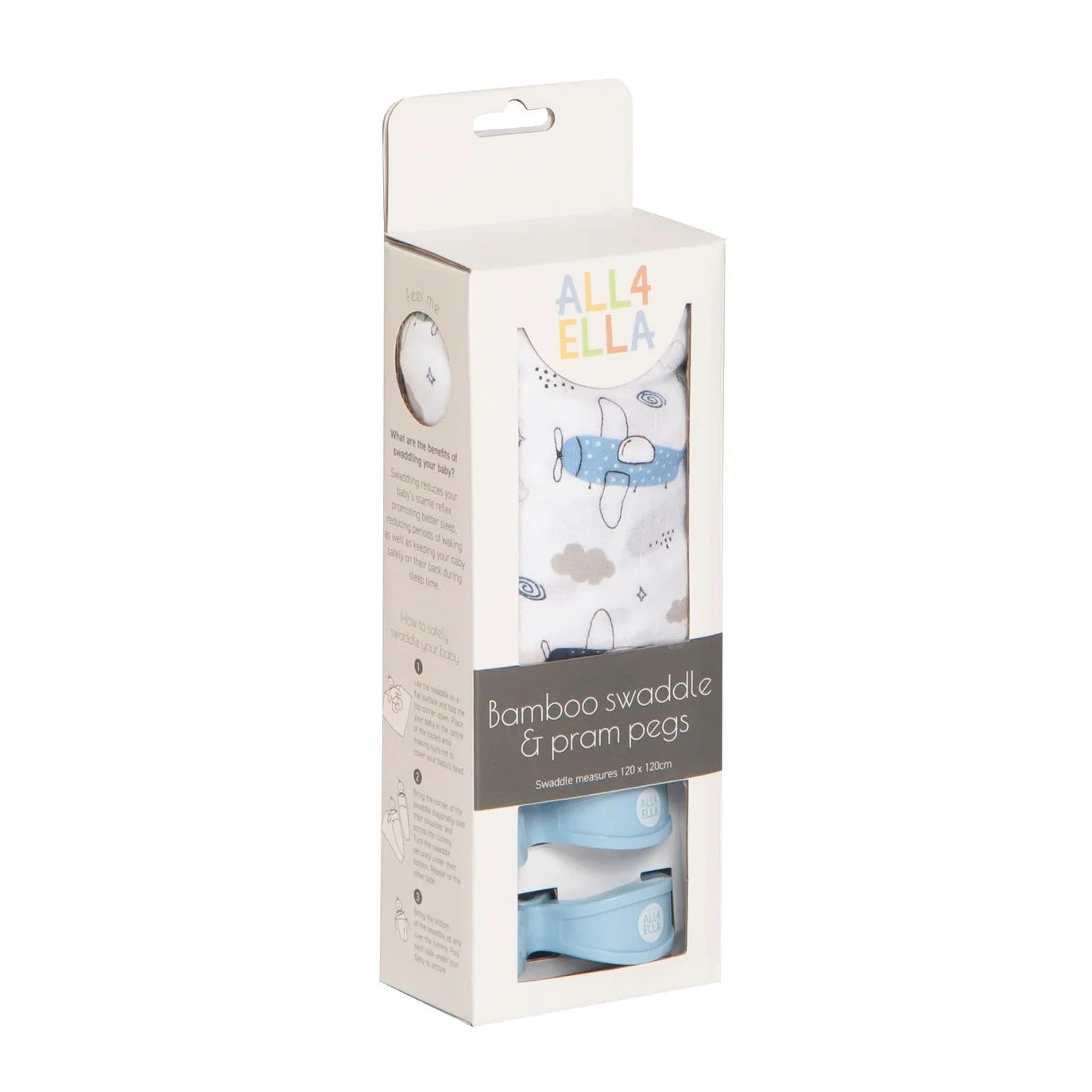 Muslin & 2 Pram Peg Box Set - Puppies Muslin & 2 Pram Peg Box Set - Puppies