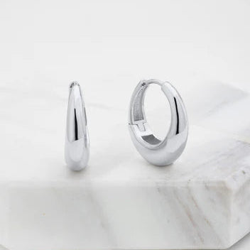 Cleo Hoop - Medium - Silver