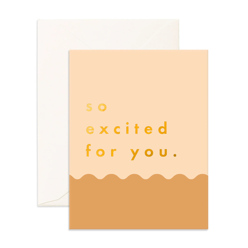 So Excited Caramel Ripple Greeting Card