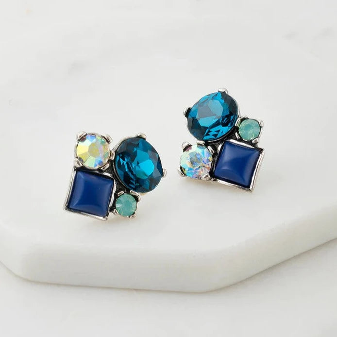 Rochelle Stud Earring - Blue