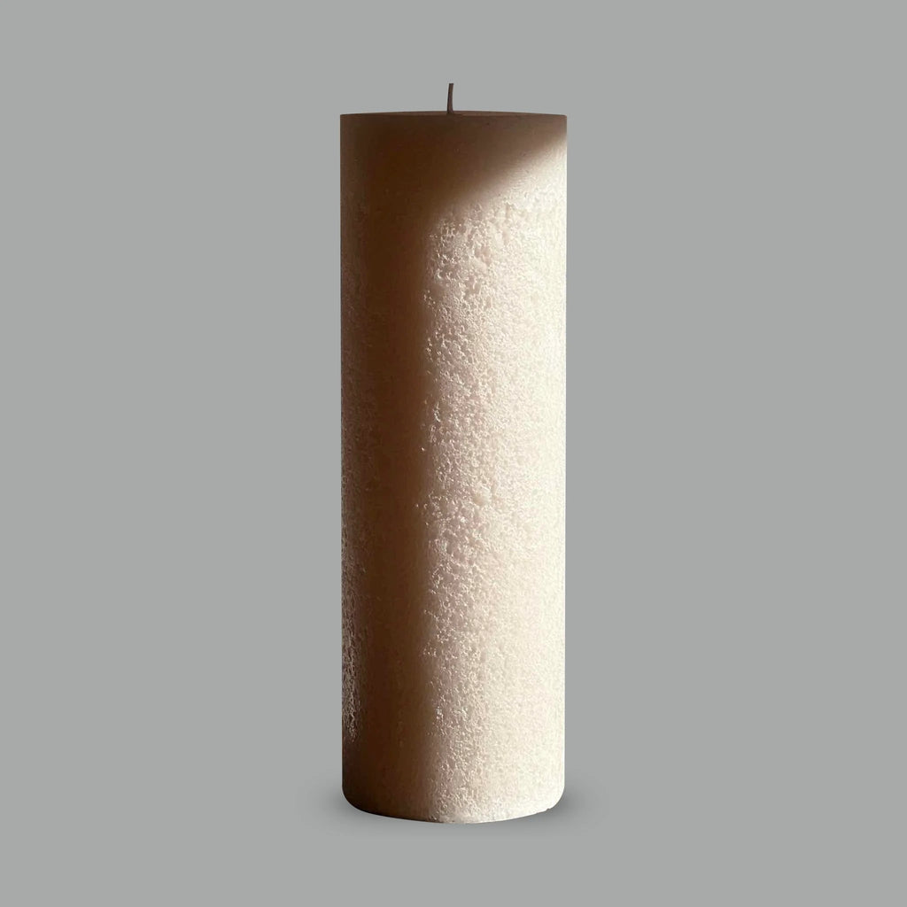 Textured Large Candle - Sandstone