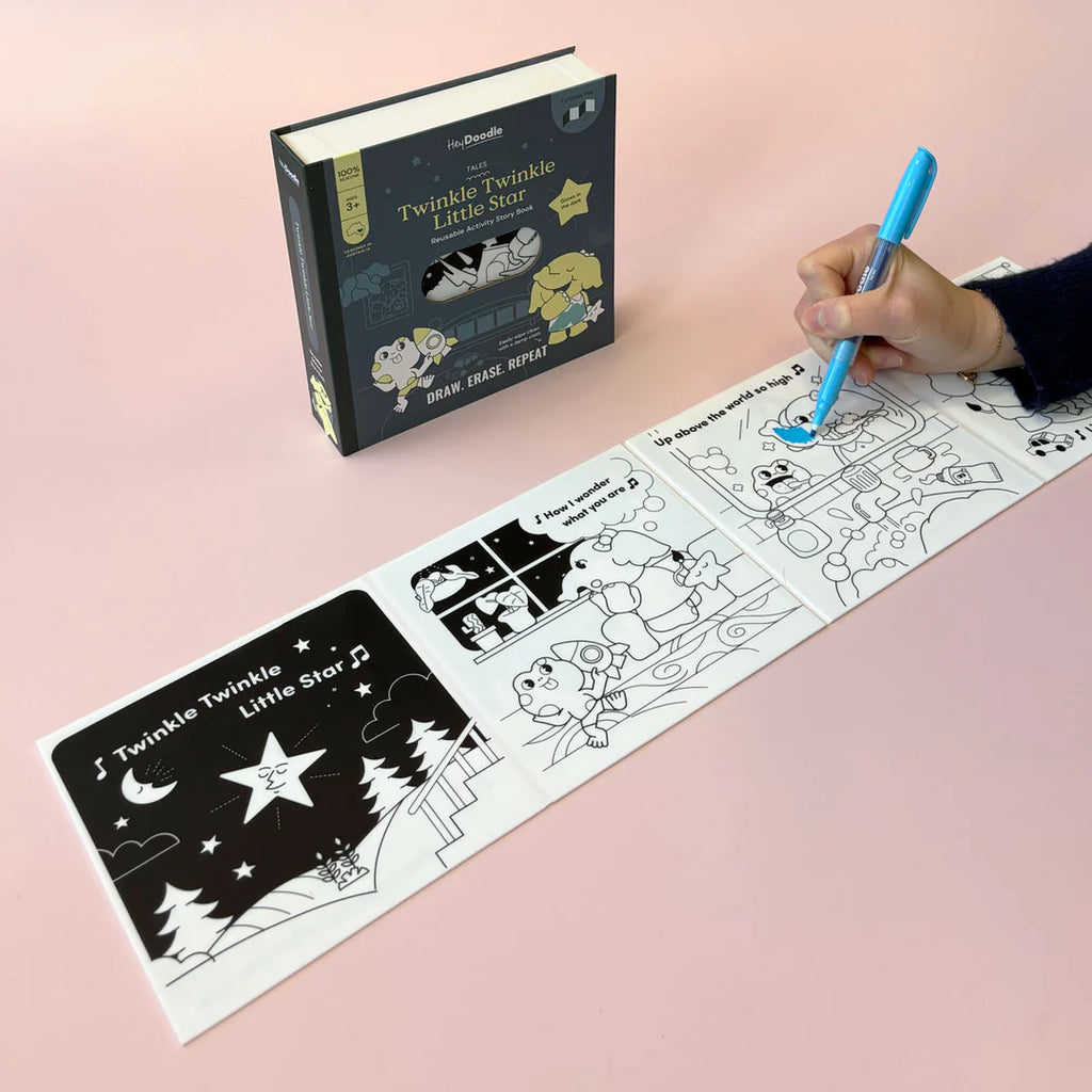Twinkle Twinkle Little Star Tales - Reusable Colouring Book | KAHM Co