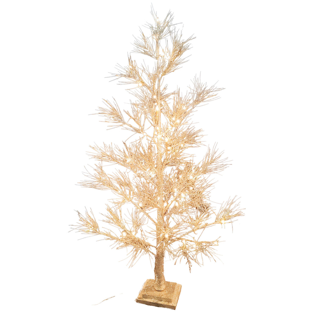 Elegant Glitter Christmas Tree Champagne 120cm