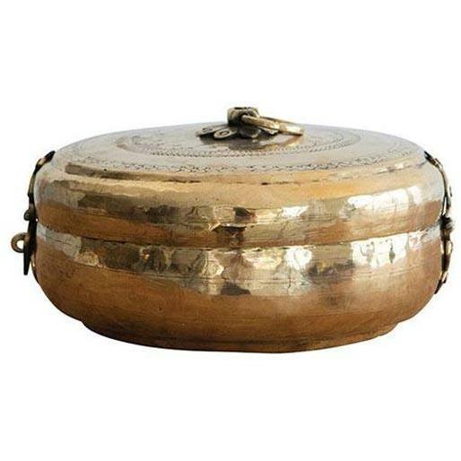 Indian Brass Chapati Box