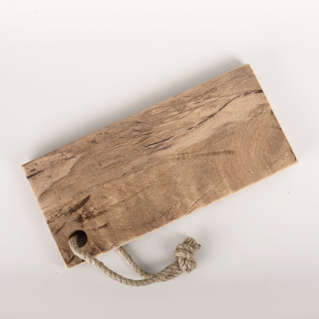 Rectangle Reclaimed Board with Jute