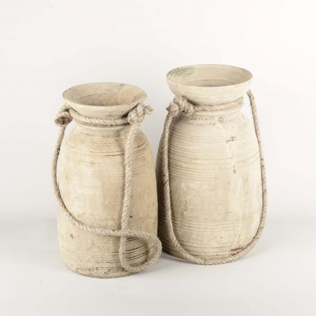 Vintage Nepali Water Pots - Bleached