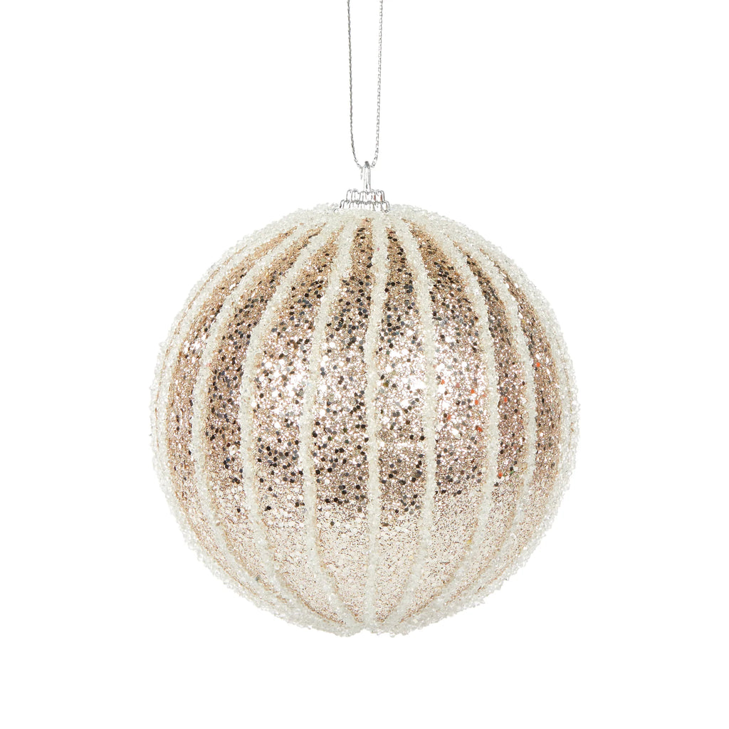 Champagne Ribbed Bauble