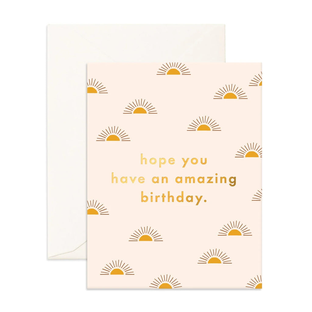 Amazing Birthday Suns Greeting Card