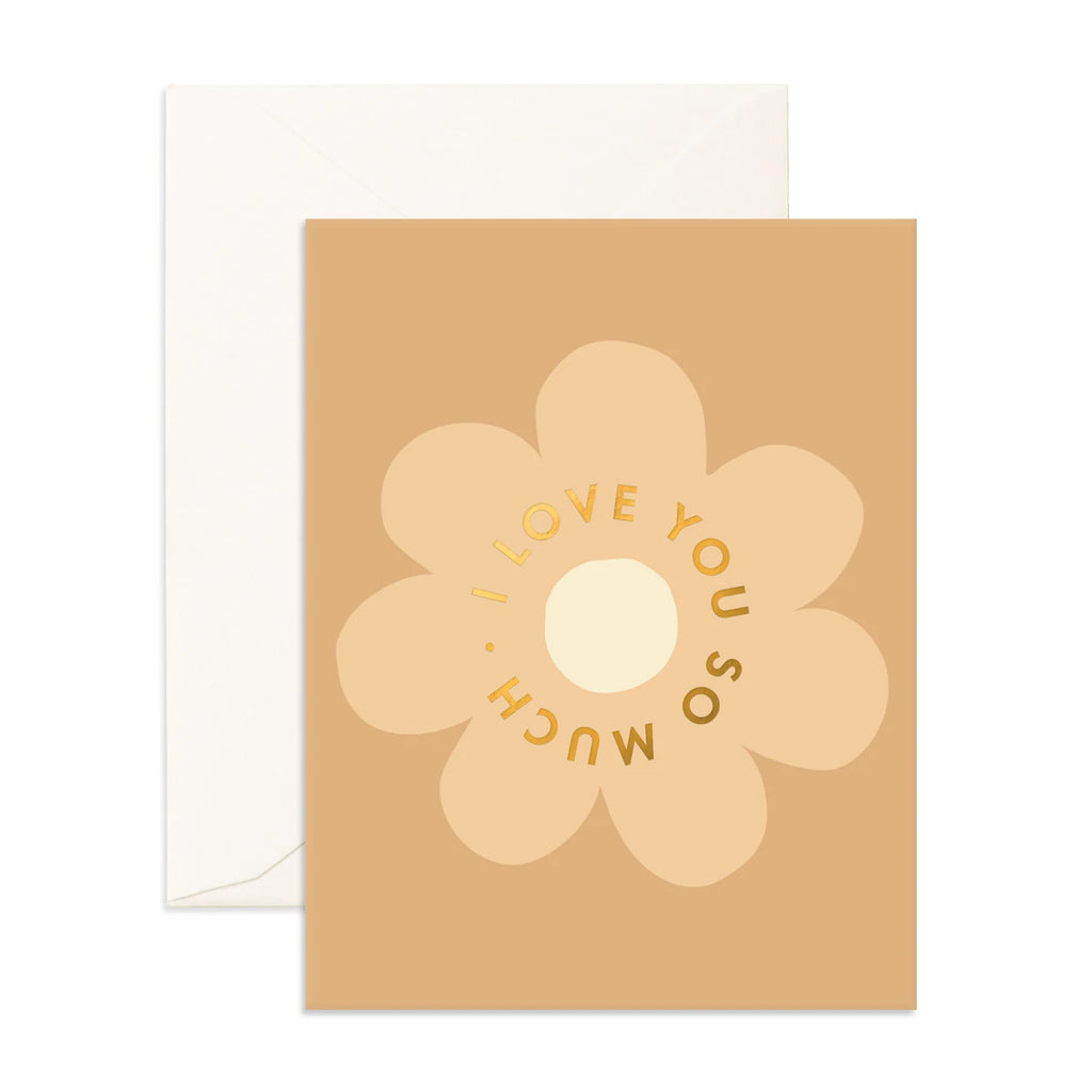 Love You Flower Greeting Card