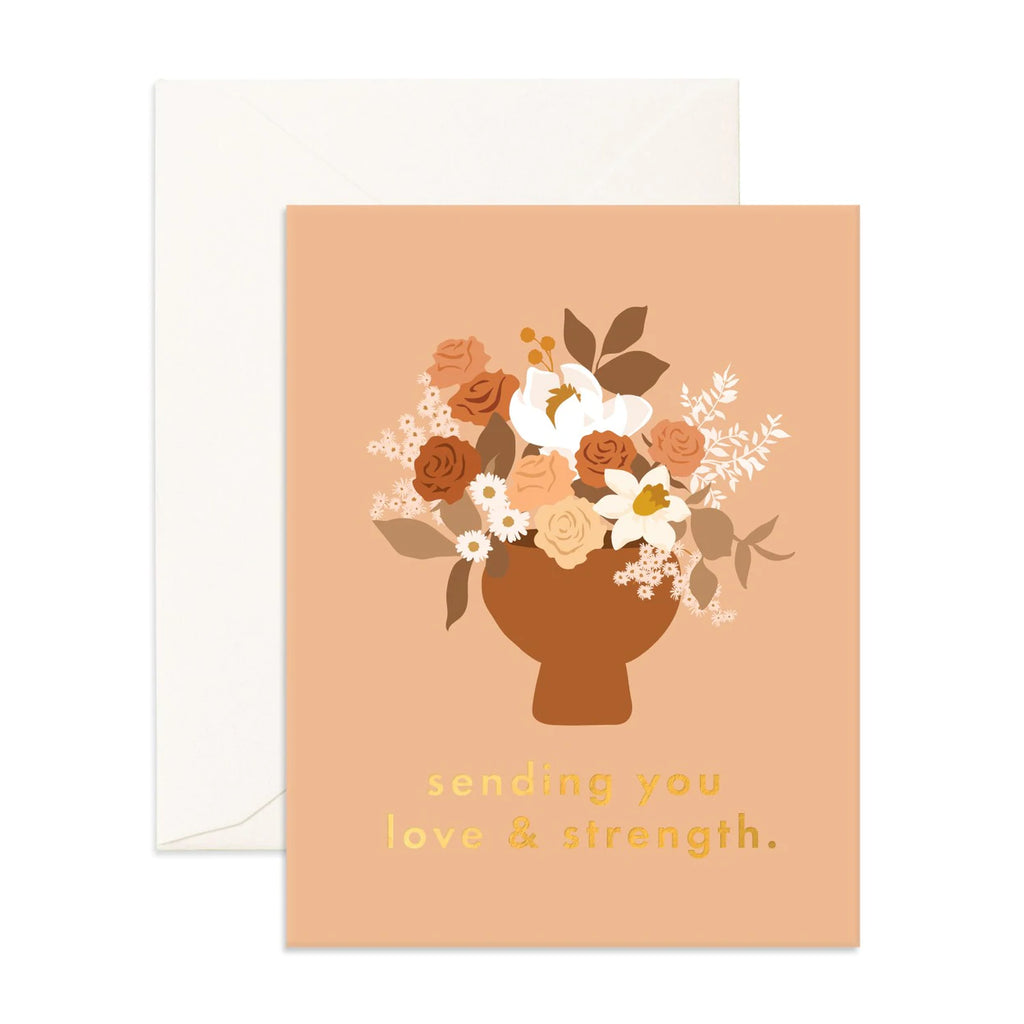 Sending Love Strength Bouquet Greeting Card