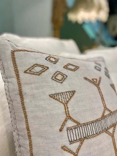 Indian Linen Cushion - Square