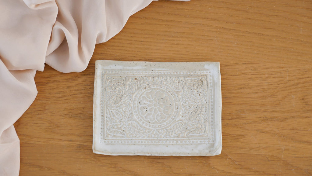 Antique Floral Tray