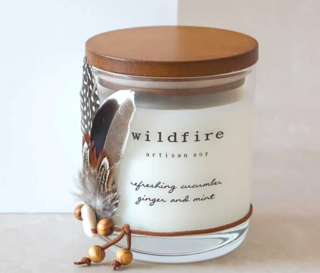 Wildfire Artisan Soy Candle - Sandalwood & Leather