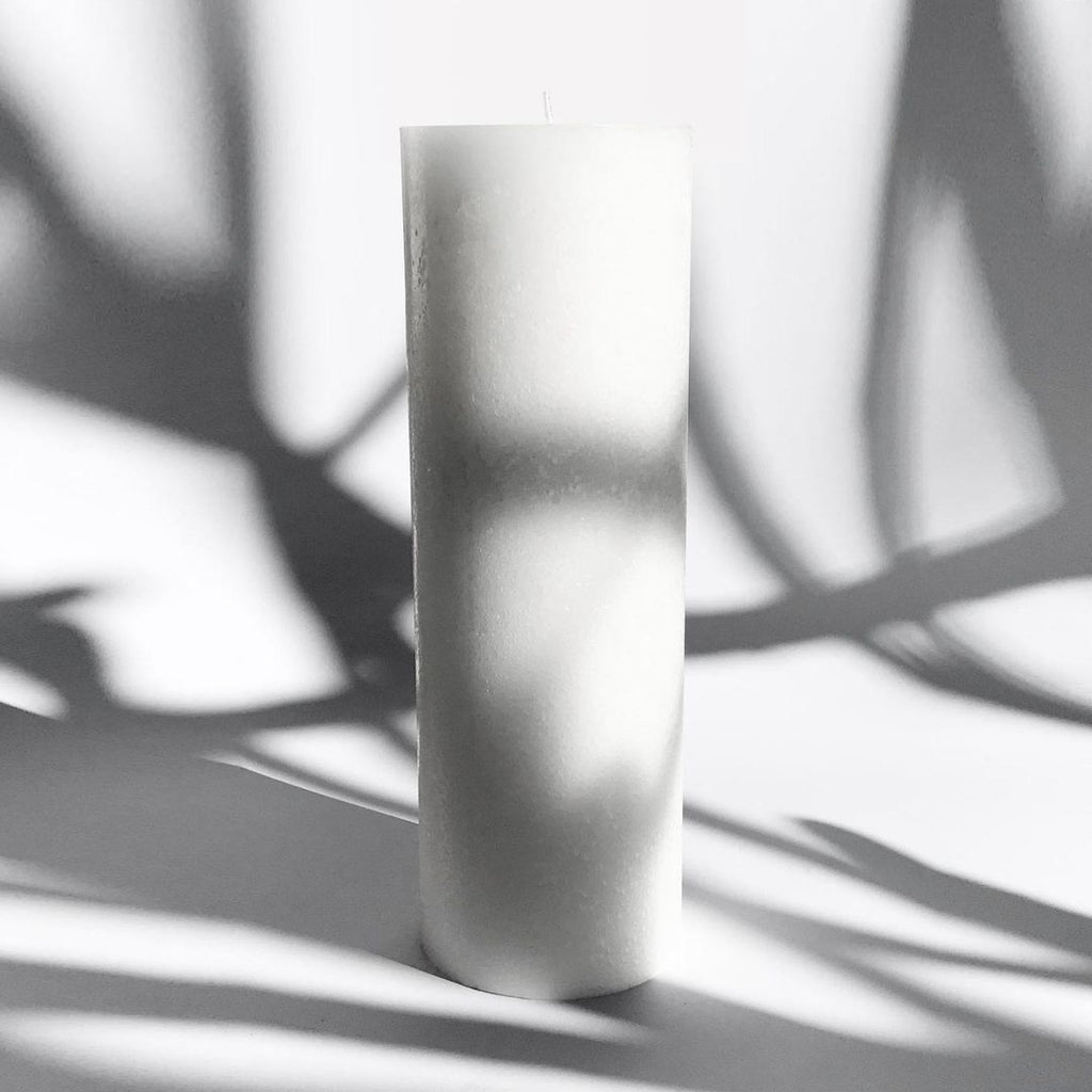 Textured Large Candle - Pure White