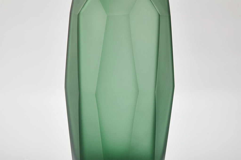 Radiant Vase Etched - Emerald